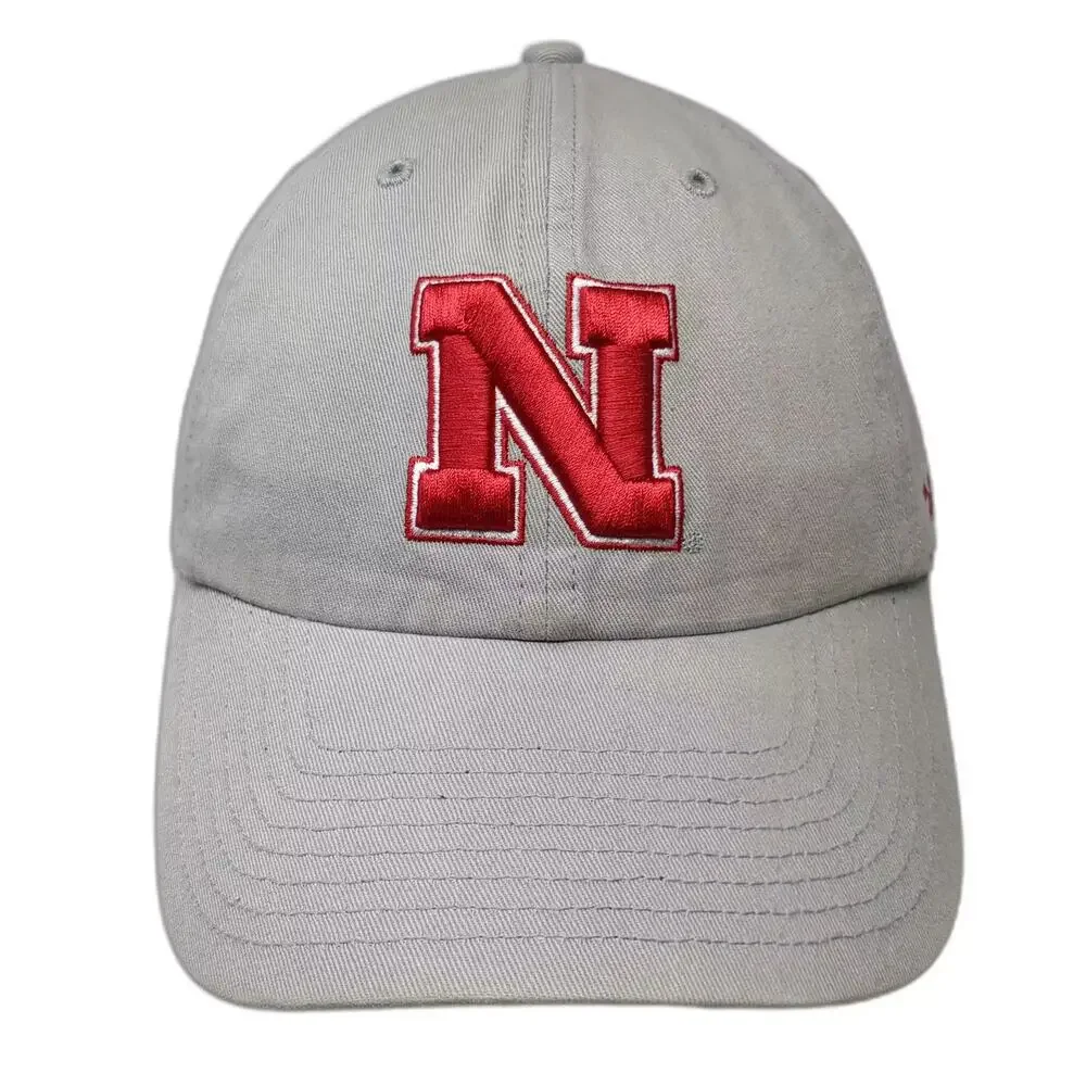 Nebraska Cornhuskers NCAA '47 Baseball Cap Gray Red Embroidered Logo One Size